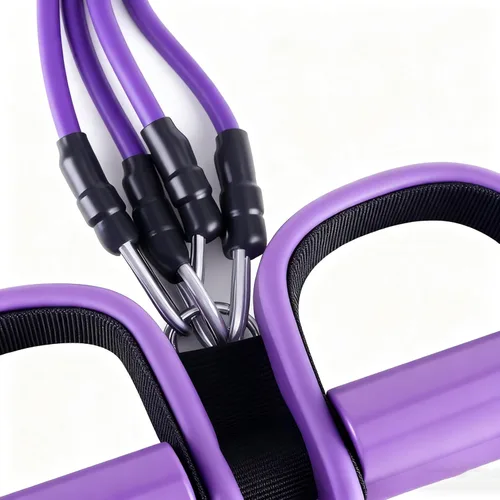 Miniatura 4 de Lenporl Upgrade 4-Tube Pedal Ankle Puller Resistance Bands with Two Extra Handles,Pedal Puller Resistance Band with Handle for Home Gym,Yoga &