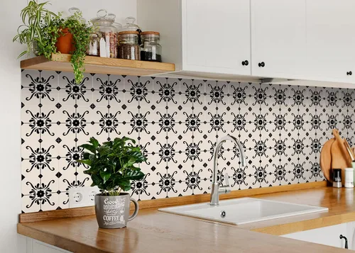 Miniatura 6 de Adhesivos para azulejos de Mi Alma 24 unidades, Talavera, plantillas de pared, calcomanías para despegar y pegar, fácil aplicación, ideal para baño