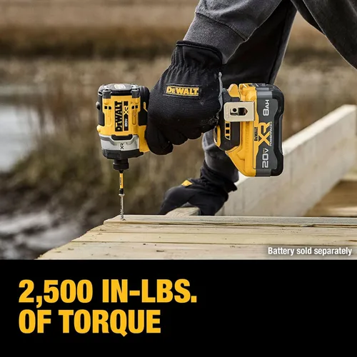 Miniatura 11 de DEWALT Destornillador de impacto inalámbrico 20V MAX XR de 1/4 pulgadas, solo herramienta desnuda (DCF860B)