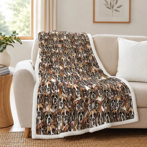 Miniatura 28 de BlessLiving Golden Retriever - Manta con patrones densos de perros, manta de forro polar Sherpa para sofá cama, manta suave y acogedora