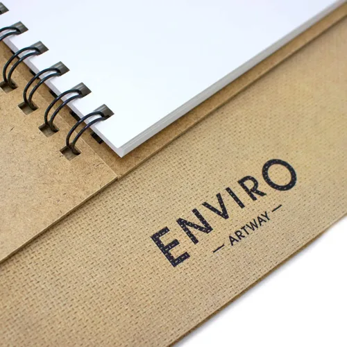 Miniatura 5 de Artway Enviro - Cuaderno de bocetos A3 encuadernado en espiral - Paisaje - 70 caras/35 páginas de papel reciclado de 6.00 oz/m² - Cuaderno de Blanco