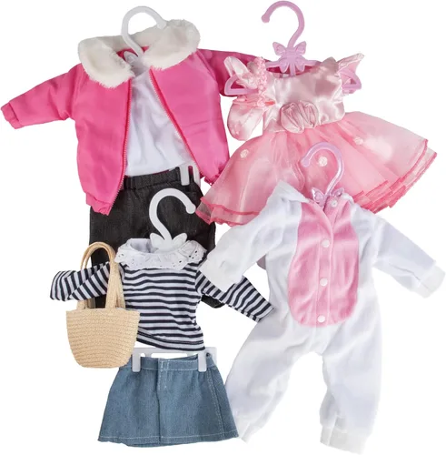 Miniatura 4 de Dress Along Dolly Perchas de ropa para muñecas de 18 pulgadas, paquete de 12 unidades, compatible con American Girl, diseño único que sostiene tu