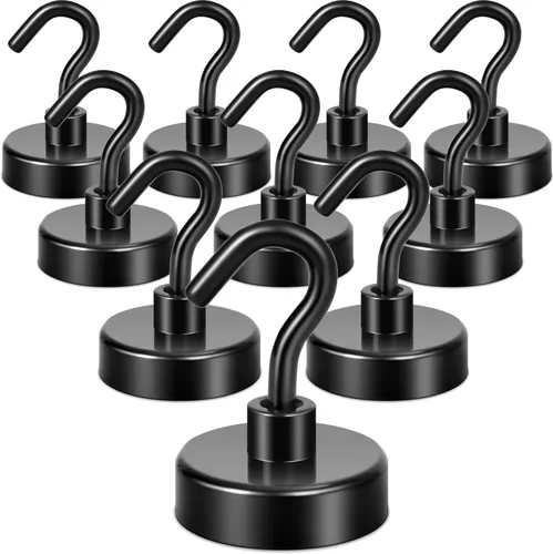 Miniatura 17 de NEOSMUK - Ganchos magnéticos de alta resistencia con imán de neodimio extrafuerte para colgar en refrigerador, caja de herramientas, crucero o Azul