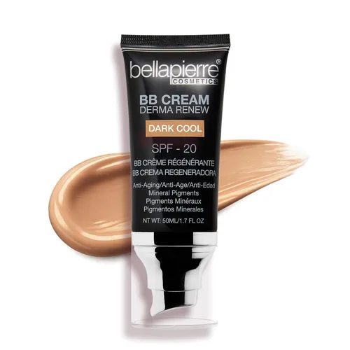 Miniatura 11 de bellapierre BB Cream con SPF 20 - Protector solar tintado, corrector, base y crema facial hidratante Fórmula ligera + aplicador superior No Medio