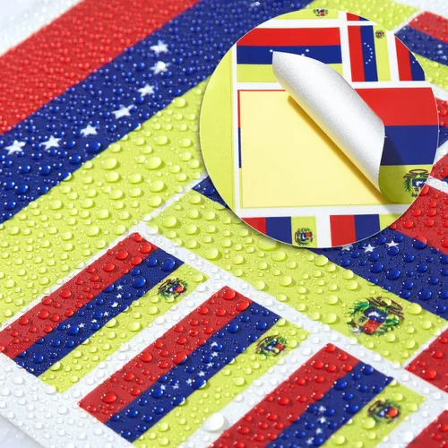 Miniatura 3 de CANTENDO Paquete de 3 calcomanías de bandera de Venezuela, calcomanías reflectantes de vinilo para automóvil, calcomanías impermeables