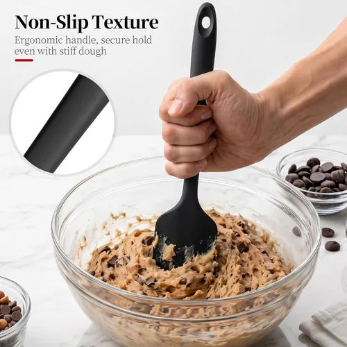 Miniatura 8 de espátula resistente al calor de 600ºF, espátula de silicona sin costuras de 28.8 cm de alto para cocina, apta para altas temperaturas, utensilio