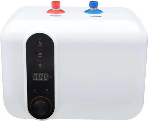 Calentador de agua instantáneo eléctrico de 110 V 1500 W, calentador de agua de tanque pequeño de 2.6 Gollon con pantalla digital, temperatura
