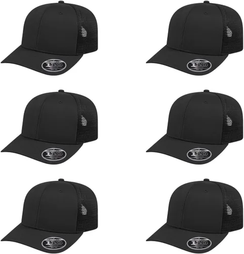 Miniatura 14 de Cap America i8502 Flexfit 110 Premium - Gorra de camionero de perfil medio con 6 paneles de malla trasera con protección UV y cierre ajustable Azul