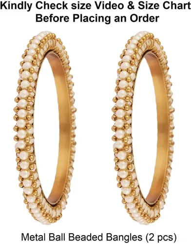 Miniatura 5 de Efulgenz Estilo indio Bollywood tradicional imitación perla piedra boda pulsera brazalete conjunto joyería