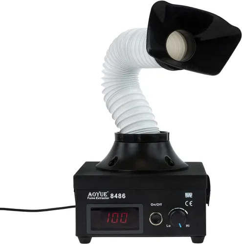 AOYUE Extractor de humos de soldadura para eliminación de humo de soldadura de sobremesa con potente succión de aire, filtro de carbón activado y