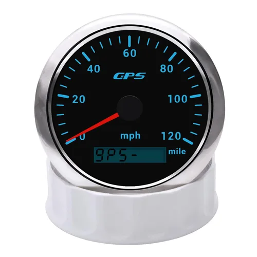 Miniatura 2 de KAOLALI Velocímetro GPS de 85 mm 3-3/8" 0-193 km/h para embarcaciones, velocímetro GPS impermeable para marino, odómetro de velocidad marino 120