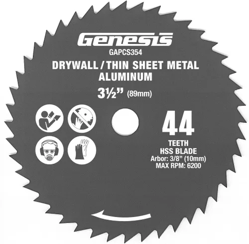 Miniatura 4 de Genesis GACSB451 Hoja de sierra circular con punta de carburo de tungsteno de 4 1/2 "24 dientes