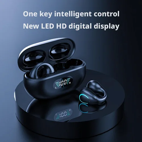 Miniatura 2 de Auriculares inalámbricos de oreja abierta Bluetooth con clip en mini auriculares estuche de carga para auriculares deportivos de conducción ósea