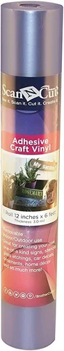 Miniatura 3 de Brother ScanNCut - Rollo de vinilo adhesivo CAVINYLRD, rojo de 12 pulgadas x 6 pies, vinilo autoadhesivo para proyectos de vinilo de bricolaje, arte