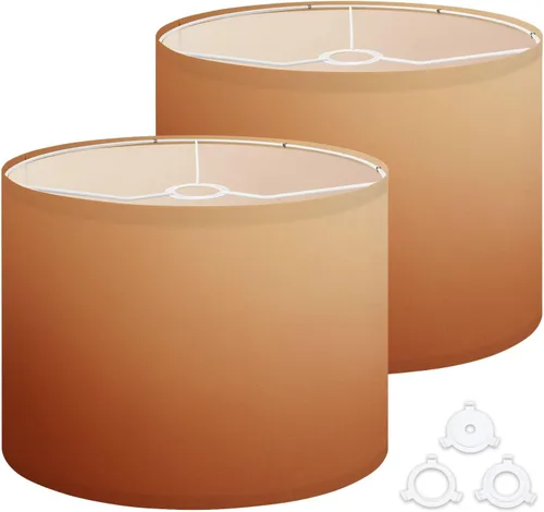 Miniatura 15 de Lamp shades for Table Lamps Boho Abstract Terracotta Orange Texture Foliage Light Shade Subtle Medium Drum Lamp Shades 13''W x 10''H Replacement