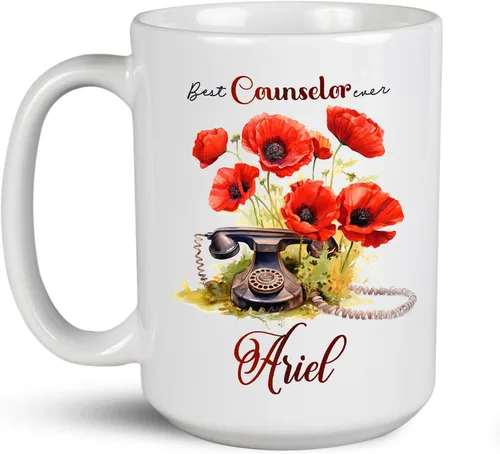 Miniatura 19 de Taza de café personalizada para fotógrafo, cámara con flores de gerbera, taza de té personalizada con nombre, regalo para amantes de la fotografía
