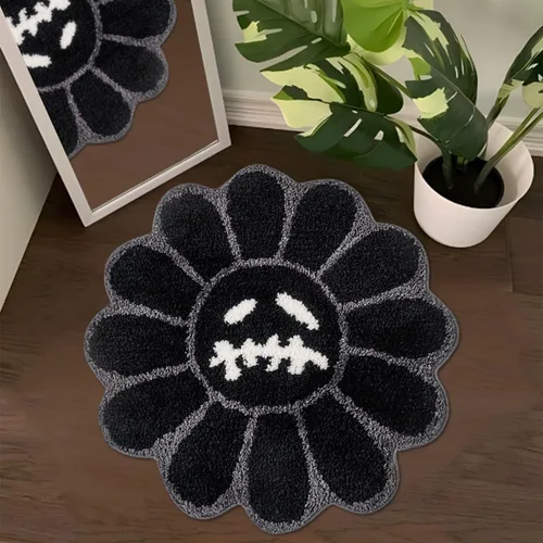 Miniatura 23 de Trippy Alfombra de Cara Feliz Alfombras Geniales Tufted de Secado Rápido Tapetes de Baño para Baño Antideslizantes Tapete de Baño Absorbente de Agua