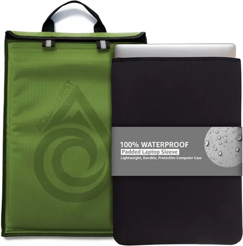 Miniatura 7 de AquaQuest Storm Funda para portátil 100% impermeable, funda ligera de nailon Ripstop, costuras soldadas y forro de neopreno extraíble de 0.197 in