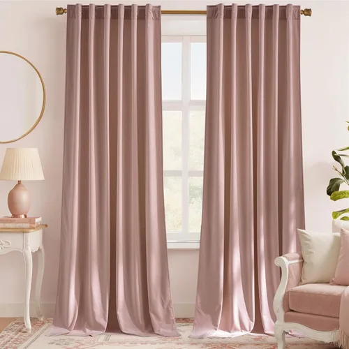 Miniatura 49 de NICETOWN Cortinas blancas extralargas de 144 pulgadas para telón de fondo, cortinas de terciopelo con aislamiento térmico y reducción de ruido