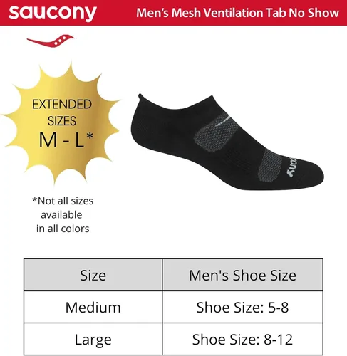 Miniatura 3 de Saucony Calcetines de malla para hombre, con ventilación y ajuste cómodo