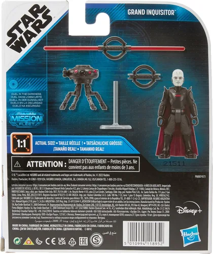 Miniatura 3 de STAR WARS Mission Fleet Gear Class Duel in The Darkness, figura de acción de Grand Inquisitor a escala de 2.5 pulgadas, juguete para niños de 4 años