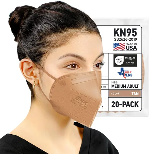 Miniatura 10 de AccuMed BNX KN95 Face Masks Made in USA (Adult Large, Adult Medium, Kids Small) (Earloop) (Model: E95/E95M/E95S)