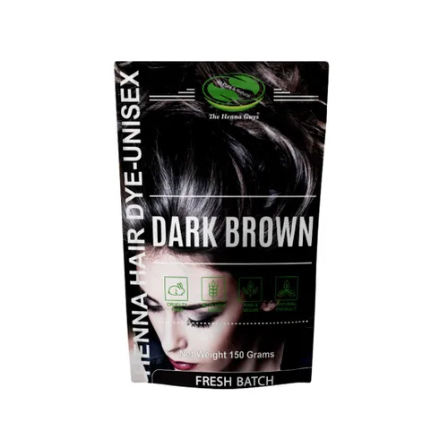 Tintura de henna para cabello y barba, 100 % natural y libre de químicos, The Henna Guys, Paquete de 1, Café Oscuro Marrón oscuro