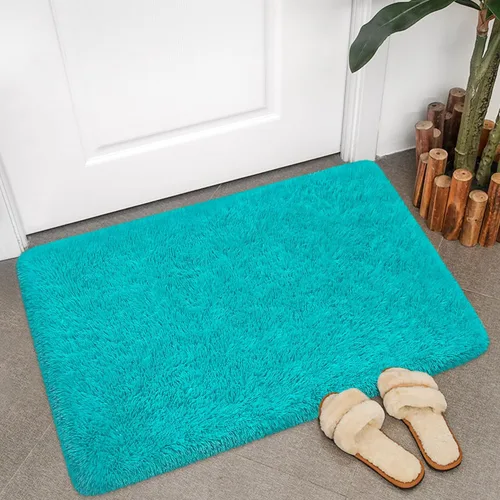 Miniatura 76 de Alfombras verdes para dormitorio de niños: alfombra de pasillo lavable de 2x6, alfombras pequeñas antideslizantes, esponjosas, suaves, peludas