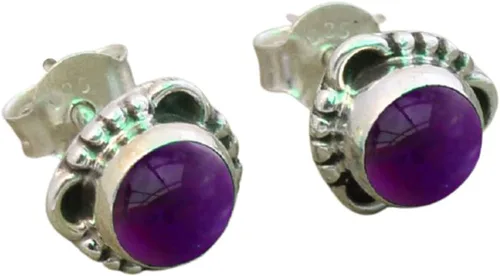 Miniatura 5 de Gemstone Post Stud Earrings 925 Sterling Silver Gemstone Stud Earrings For Girls Women Jewellery