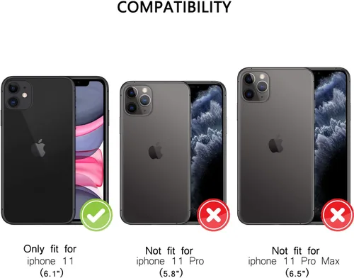 Miniatura 2 de japezop Funda compatible con iPhone 11, iPhone 11 con bloqueo RFID, soporte de tarjetero, funda de cuero con tapa para iPhone 11 de 6.1 pulgadas Azul