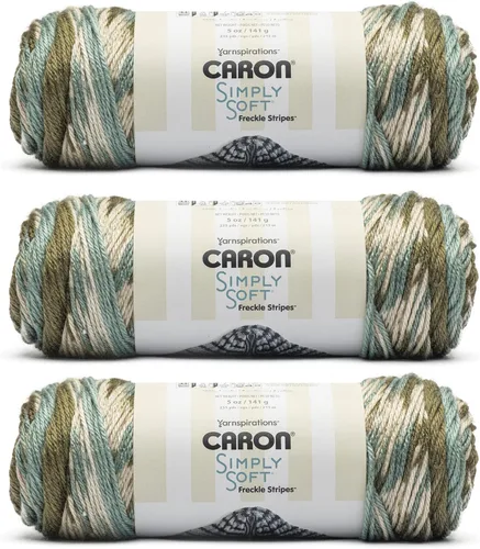 Miniatura 46 de Caron Simply Soft Abyss Speckle Yarn - Paquete de 3 unidades de 141 gramos/5 onzas - Acrílico - 4 medianos (peinado) - 235 yardas - Tejido/ganchillo