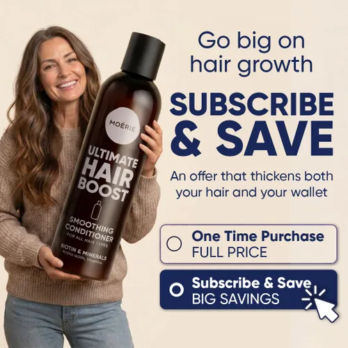 Miniatura 2 de Moerie Acondicionador para el crecimiento del cabello para hombres y mujeres, solución de pérdida de cabello con biotina y romero, acondicionador