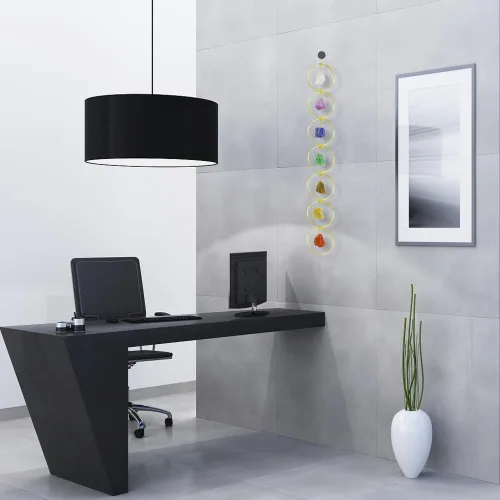Miniatura 6 de Piedras preciosas curativas hechas a mano, cristales de Feng Shui para decoración de ventanas, ornamento colgante para decoración del hogar