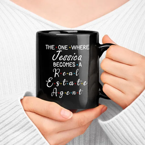 Miniatura 3 de Regalos personalizados para agentes de bienes raíces, taza personalizada con nombre, taza de té de agente de bienes raíces, regalo personalizado