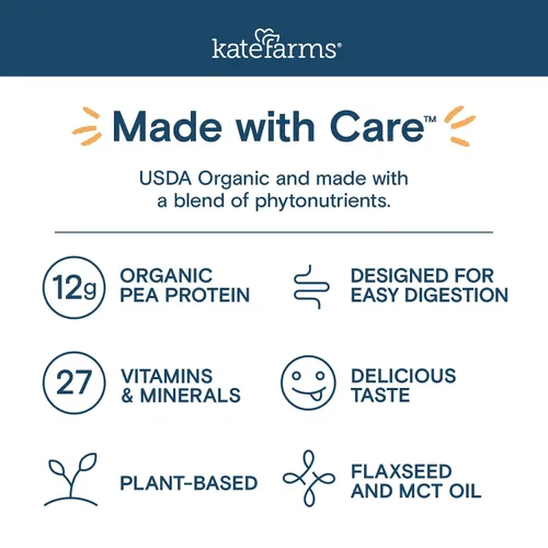 Miniatura 7 de KATE FARMS - Batido de nutrición pediátrica orgánica de chocolate alto en calorías 1.2, 12g de proteína, 27 vitaminas y minerales, reemplazo
