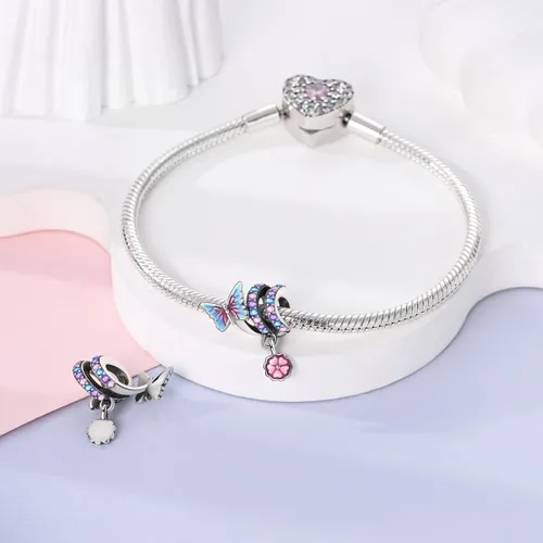 Miniatura 101 de Hapour Dijes de plata de ley 925 para pulseras, collar, joyería europea, colgante de cuentas para mujeres y madres