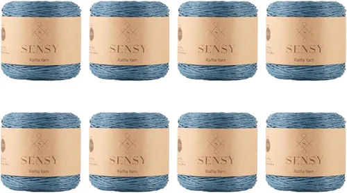 Miniatura 42 de Sensy Premium - Hilo de rafia multicolor (185 yardas, 100% papel, 400)