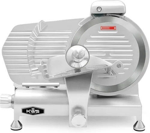 Miniatura 14 de KWS MS-12NT - Cortador eléctrico de carne de 420 W, hoja de teflón no pegajosa de 12 pulgadas, cortador de carne, queso/alimentos congelados, bajo