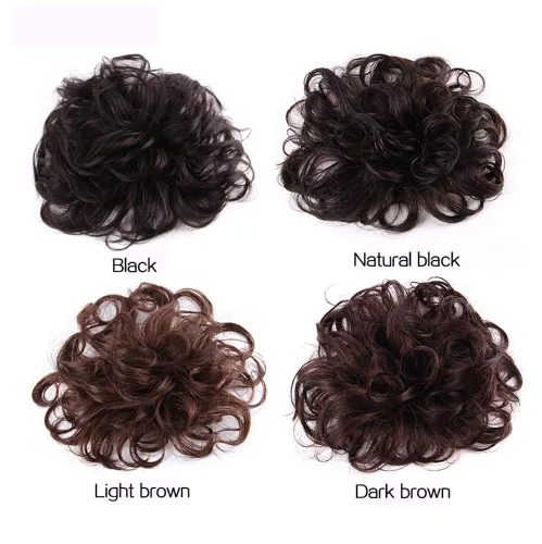 Miniatura 5 de RemeeHi Toppers de cabello humano corto, rizado, ondulado, 4.7 x 4.7 pulgadas, sin costuras, esponjoso, repuesto para cubrir el cabello blanco
