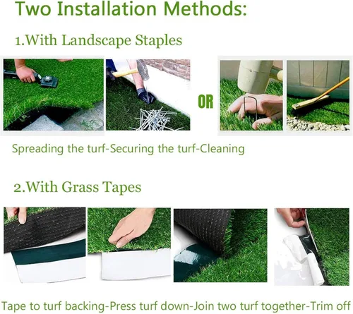 Miniatura 5 de LITA - Alfombra de césped artificial realista para interior y exterior, tapete de pasto sintético para diseño de jardines, tamaño personalizado de 1
