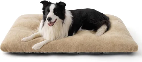 Miniatura 13 de Bedsure - Cama XXL lavable para perros para jaula, almohada gigante de felpa suave para mascotas, cojín para cama de perrera con base Gris