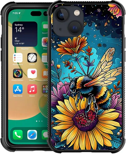 Miniatura 14 de ZHEGAILIAN Funda compatible con iPhone 13, fundas de cristal de color caballo de baile, parte trasera de vidrio templado+funda protectora