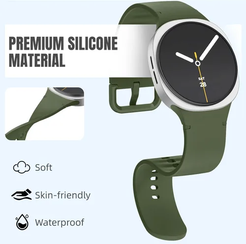 Miniatura 2 de DaQin - Paquete de 8 correas deportivas compatibles para Samsung Galaxy Watch 8 de 40 mm y 44 mm/Galaxy Watch 8 Classic de 46 mm, correa impermeable