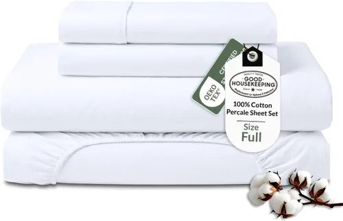 Miniatura 11 de ROYALE LINENS Juego de sábanas 100% algodón orgánico tamaño individual XL, tejido percal, juego de 3 piezas, 1 encimera, 1 sábana bajera de bolsillo