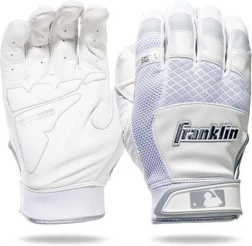 Miniatura 12 de Franklin Sports MLB - Guantes de bateo Shok-Sorb X para béisbol y sóftbol - Guantes de bateo acolchados sin picazón para adultos y jóvenes - Varias