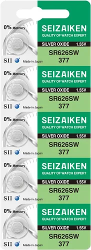 Miniatura 45 de 321 SR616SW - 10 pilas para reloj de óxido de plata sin mercurio, 1,55 V, fabricadas en Japón por Seiko