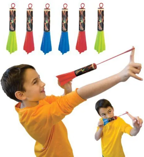 Miniatura 6 de Geospace Pump Rocket Finger Flingers - Juego de 2 cohetes de espuma voladores