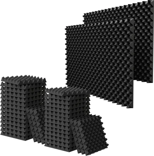 Miniatura 13 de Paquete de 6 espuma acústica de 1.5 x 12 x 12 pulgadas, espuma de caja de huevos a prueba de sonido (diseño más insonorizante), paneles acústicos