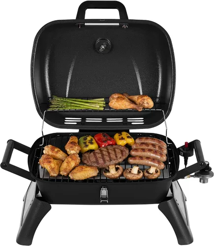 Miniatura 15 de Royal Gourmet GT2003 Parrilla portátil de gas propano de 2 quemadores con soporte y rejilla calefactora, combo de parrilla y plancha 2 en 1