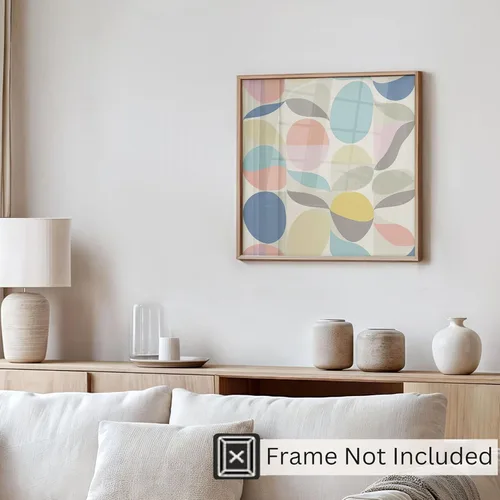 Miniatura 4 de Ethan Taylor Abstract Wall Art Prints Unframed Square Posters 'Retro 70s Hippie Groovy Pattern II' Retro Home Décor for Living Room, Bedroom